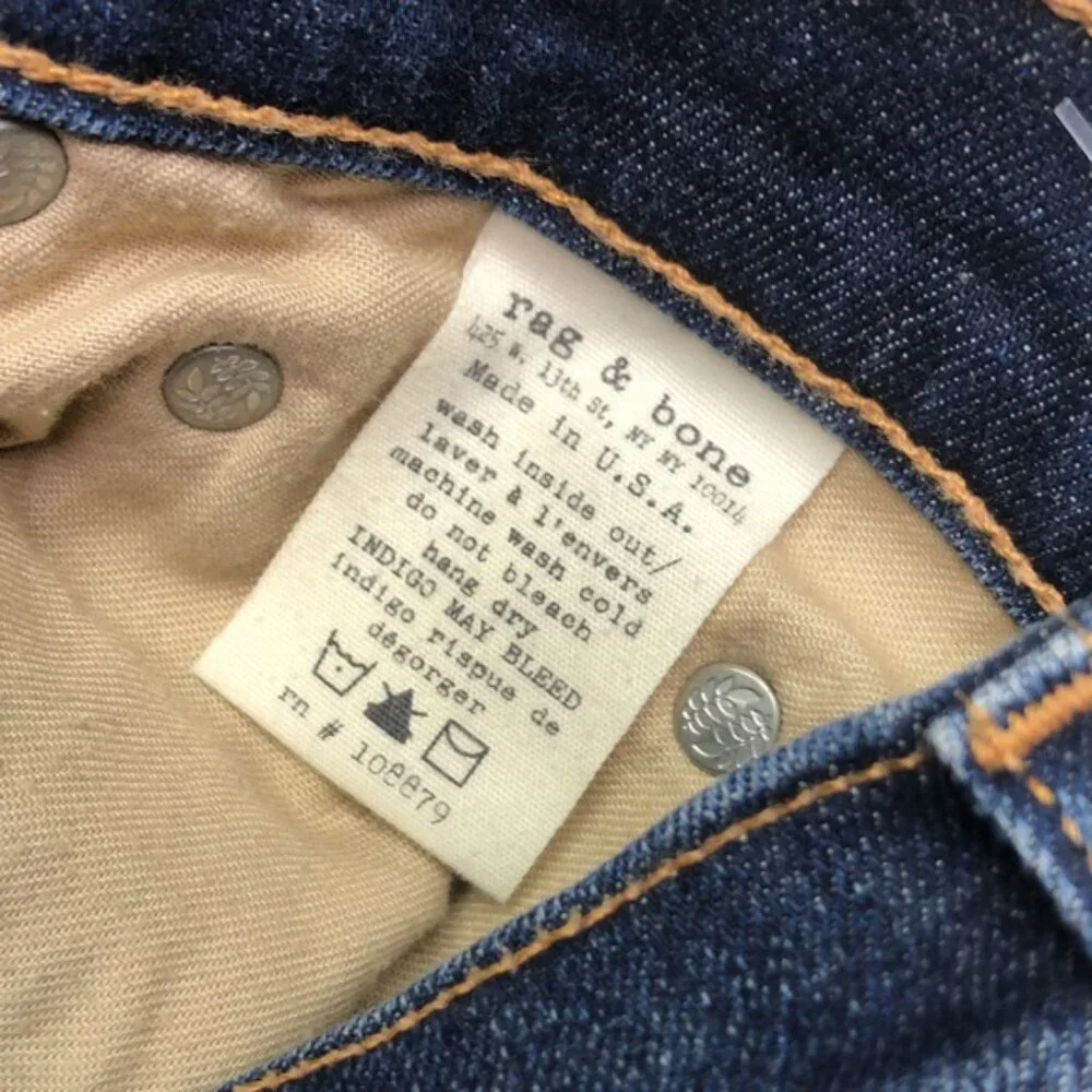 RAG & BONE KENSINGTON SKINNY JEANS 27x30 MADE IN USA 🇺🇸